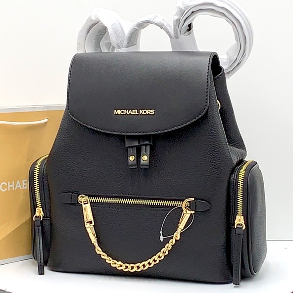 MICHAEL KORS
Jet Set Medium Pebbled Leather Backpack BLACK COLOR - Picture 1 of 16